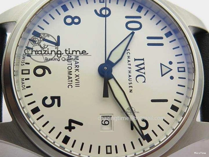 MIROTIME 0310 Mark XVIII IW327002 SS Mk Maker Best Edition White Dial On Black Leather Strap A SunProtective 7298